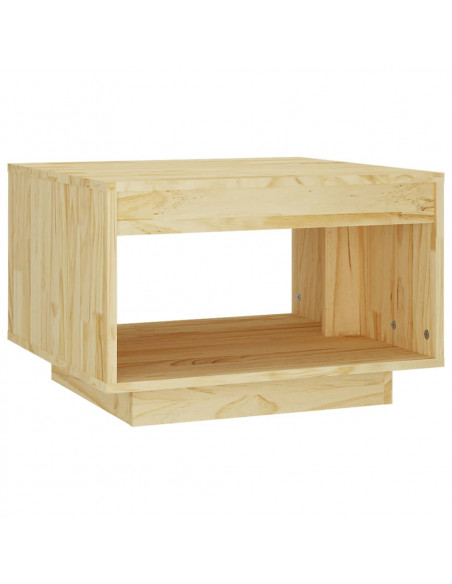 Tavolino da Salotto 50x50x33,5 cm in Legno Massello di Pino