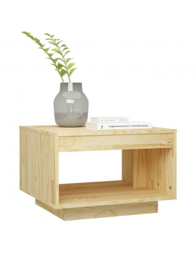 Tavolino da Salotto 50x50x33,5 cm in Legno Massello di Pino
