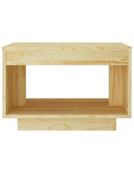 Tavolino da Salotto 50x50x33,5 cm in Legno Massello di Pino
