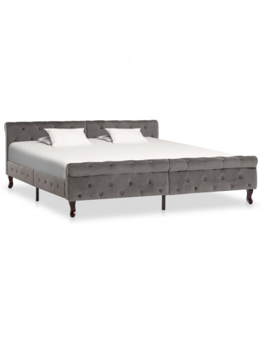 Giroletto Grigio in Velluto 180x200 cm