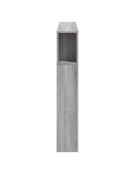 Testiera LED Grigio Sonoma 140x18,5x103,5 cm Legno Multistrato