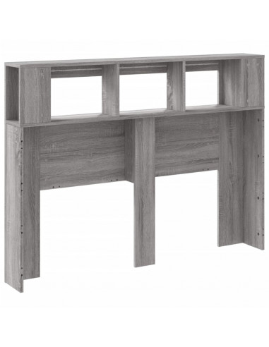 Testiera LED Grigio Sonoma 140x18,5x103,5 cm Legno Multistrato