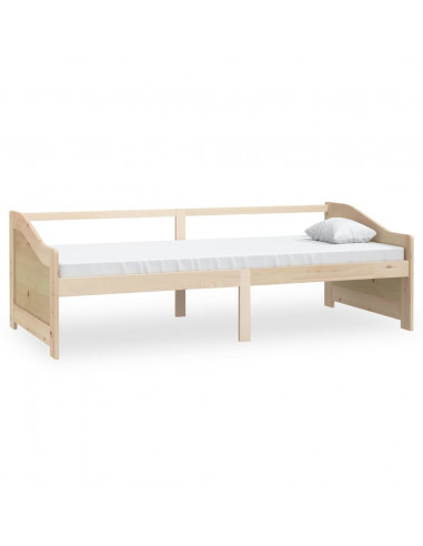 Divano Letto a 3 Posti in Legno Massello di Pino 90x200cm