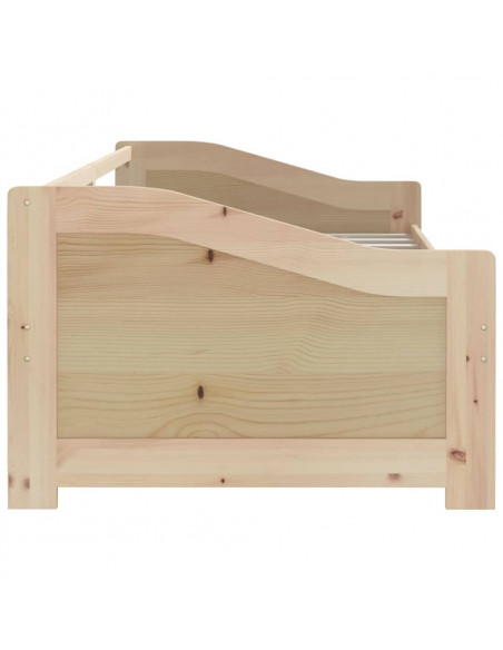 Divano Letto a 3 Posti in Legno Massello di Pino 90x200cm