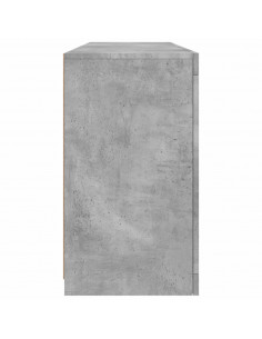 Credenza con Luci LED Grigio Cemento 163x37x67 cm 2