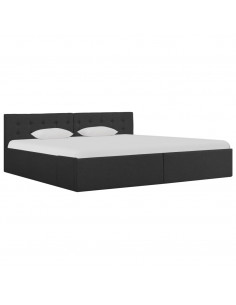 Giroletto con Contenitore  Grigio Scuro in Tessuto 180x200 cm 2