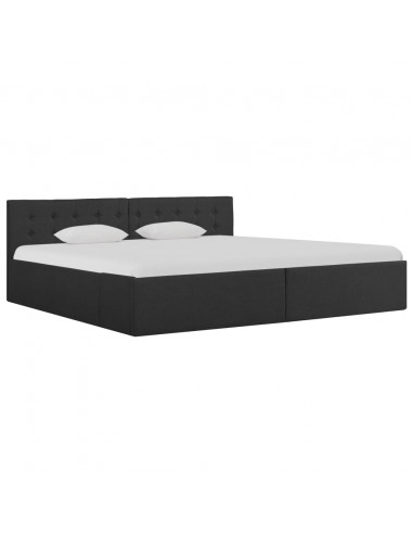 Giroletto con Contenitore  Grigio Scuro in Tessuto 180x200 cm