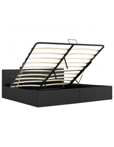 Giroletto con Contenitore  Grigio Scuro in Tessuto 180x200 cm