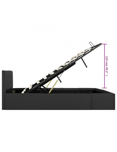 Giroletto con Contenitore  Grigio Scuro in Tessuto 180x200 cm