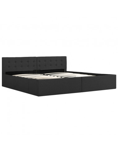 Giroletto con Contenitore  Grigio Scuro in Tessuto 180x200 cm