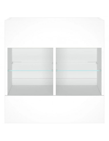 Mobile TV a Parete con Luci LED Bianco 58,5x30x60,5 cm