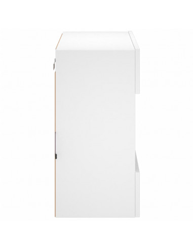 Mobile TV a Parete con Luci LED Bianco 58,5x30x60,5 cm