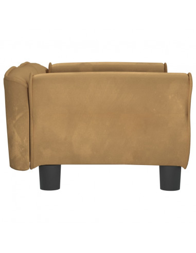 Lettino per Cani Marrone 70x45x30 cm in Velluto