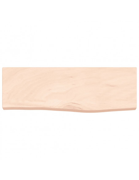 Ripiano a Parete 60x20x4 cm Legno Massello Rovere Non Trattato