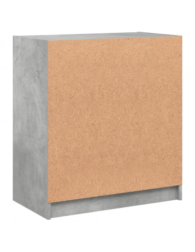 Mobile con Ante in Vetro Grigio Cemento 68x37x75,5 cm