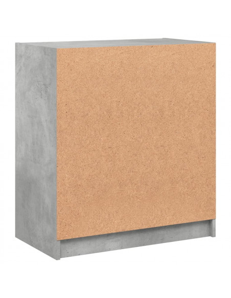 Mobile con Ante in Vetro Grigio Cemento 68x37x75,5 cm