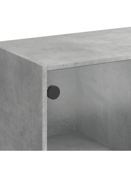 Mobile con Ante in Vetro Grigio Cemento 68x37x75,5 cm