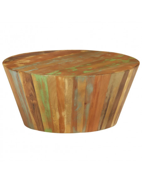 Tavolino da Salotto 65x31 cm in Legno Massello di Recupero