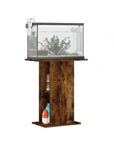 Supporto Acquario 60,5x36x72,5 cm Legno Multistrato Rovere Fumo
