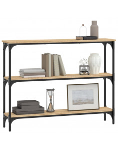 Tavolino Consolle Rovere Sonoma 100x22,5x75cm Legno Multistrato 2
