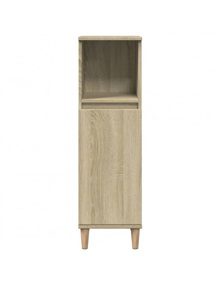 Set Mobili da Bagno 3 pz Rovere Sonoma in Legno Multistrato