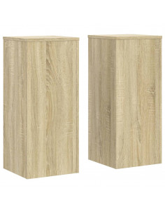 Supporti per Piante 2 pz Rovere 30x30x70 cm in Multistrato 2