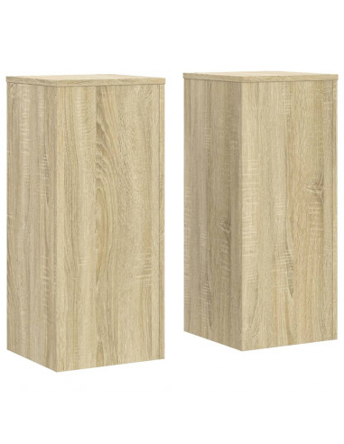 Supporti per Piante 2 pz Rovere 30x30x70 cm in Multistrato