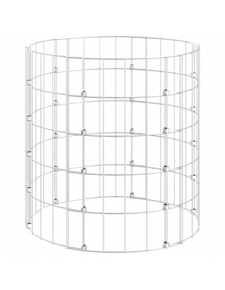 Palo Gabbione Circolare in Acciaio Zincato Ø50x50 cm