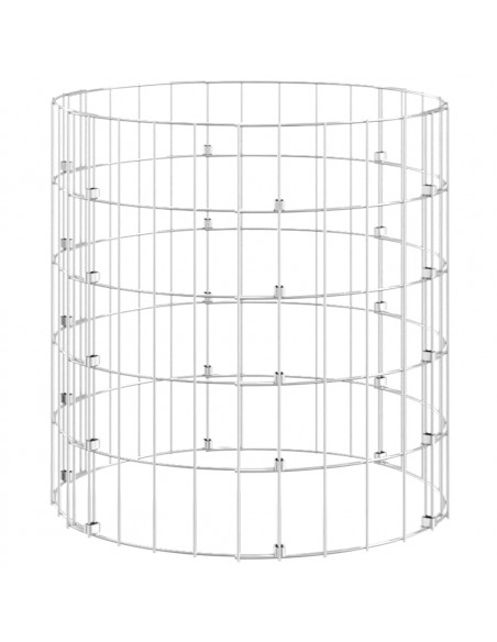 Palo Gabbione Circolare in Acciaio Zincato Ø50x50 cm