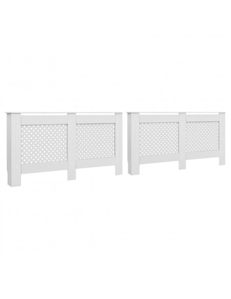 Coperture per Radiatori 2pz Bianche 152x19x81,5 cm in MDF