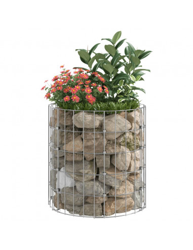 Palo Gabbione Circolare in Acciaio Zincato Ø50x50 cm