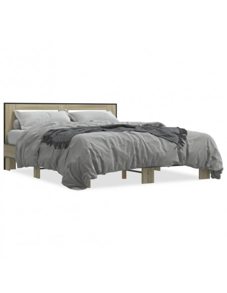 Giroletto Rovere Sonoma 160x200 cm in Legno Multistrato Metallo