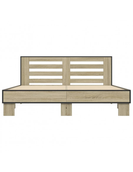 Giroletto Rovere Sonoma 160x200 cm in Legno Multistrato Metallo