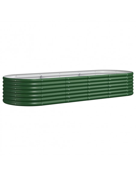 Letto Giardino Acciaio Verniciato a Polvere 224x80x36 cm Verde