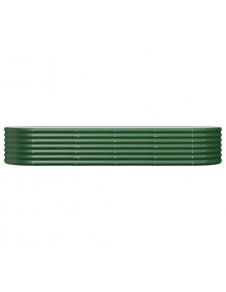 Letto Giardino Acciaio Verniciato a Polvere 224x80x36 cm Verde