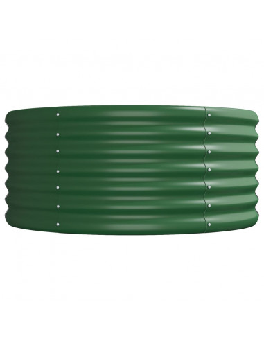 Letto Giardino Acciaio Verniciato a Polvere 224x80x36 cm Verde