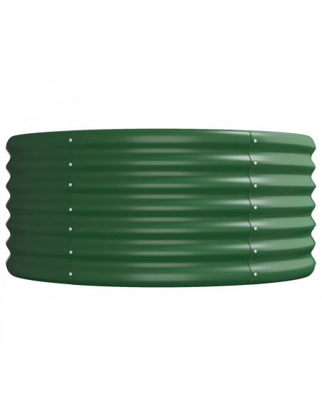 Letto Giardino Acciaio Verniciato a Polvere 224x80x36 cm Verde