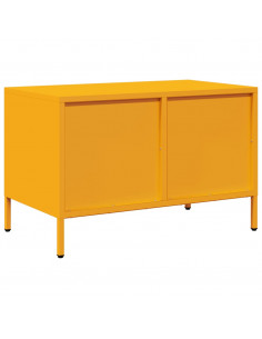 Mobile TV Giallo Senape 68x39x43,5cm Acciaio Laminato a Freddo 2