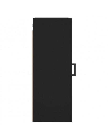 Mobile a Parete Nero 34,5x34x90 cm