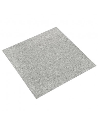 Quadrotte di Moquette 20 pz 5 m² 50x50 cm Grigio Chiaro