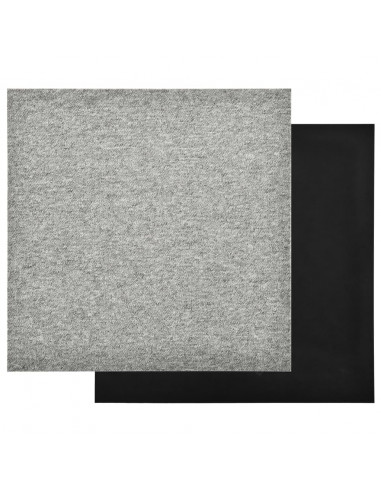 Quadrotte di Moquette 20 pz 5 m² 50x50 cm Grigio Chiaro
