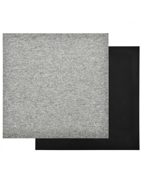 Quadrotte di Moquette 20 pz 5 m² 50x50 cm Grigio Chiaro