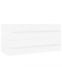 Mobile Lavabo Bianco 100x38,5x48 cm in Legno Multistrato 2