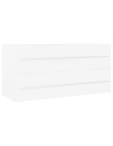 Mobile Lavabo Bianco 100x38,5x48 cm in Legno Multistrato