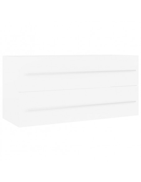 Mobile Lavabo Bianco 100x38,5x48 cm in Legno Multistrato