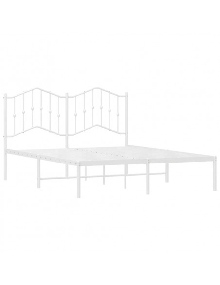 Giroletto con Testiera Metallo Bianco 140x200 cm