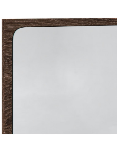 Specchio da Bagno LED Rovere Marrone 60x8,5x38 cm in Truciolato