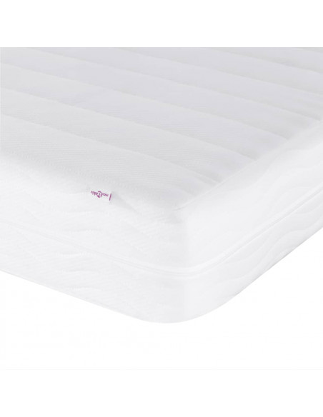 Letto con Materasso Bianco e Nero 160x200cm Similpelle