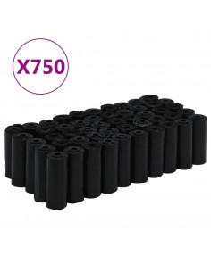 Sacchetti Deiezioni Cani 750 pz Neri 30x20 cm in PE 2