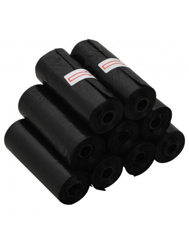 Sacchetti Deiezioni Cani 750 pz Neri 30x20 cm in PE